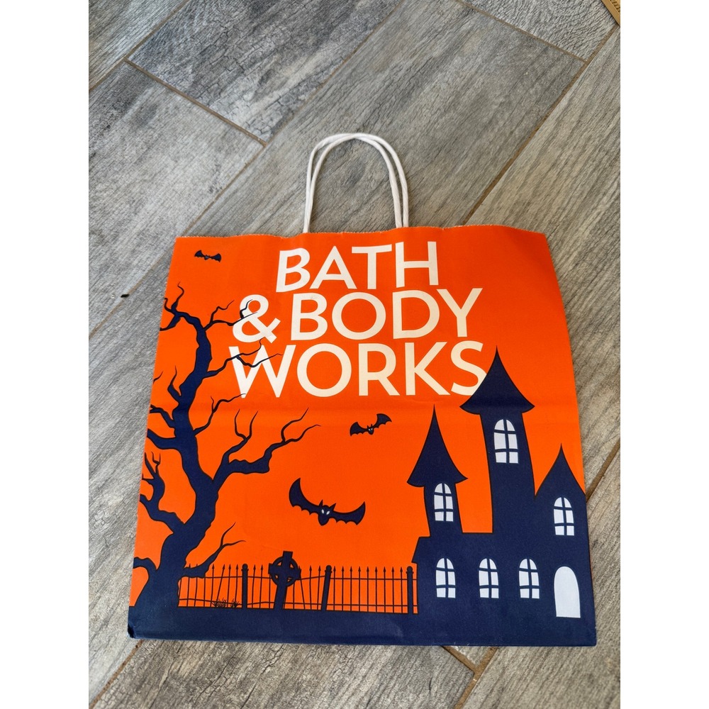 Bath & Body Works Shopping Bag Halloween Haunted House Paper Gift Sack Vintage
